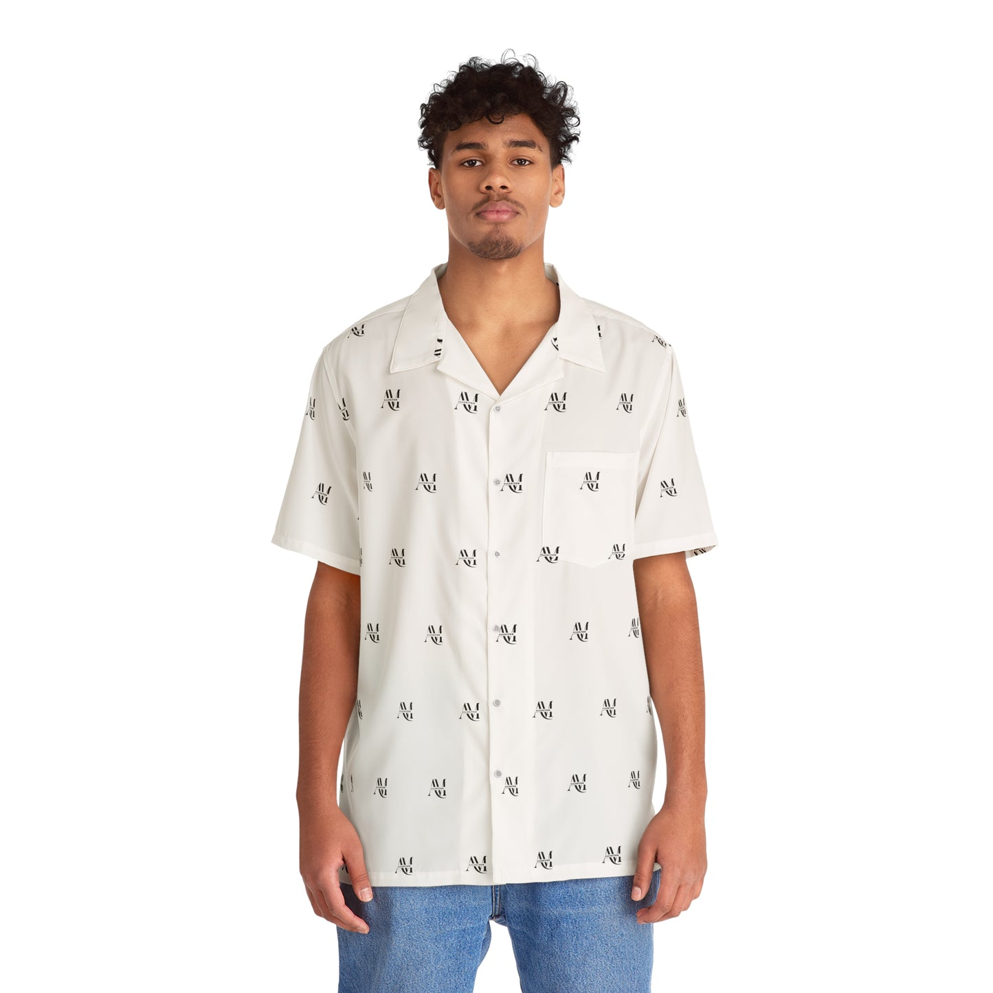 Men's Hawaiian Shirt (AOP) Logo Pattern